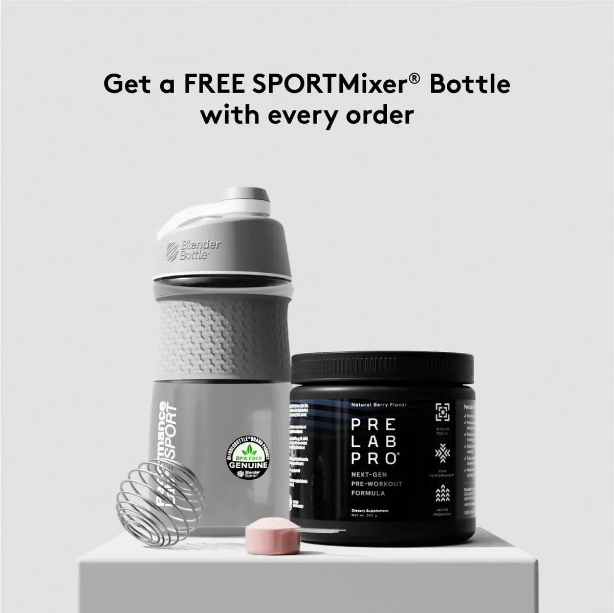 Order Now Pre Lab Pro® 1 Bottle and Get Free Mixer With Every Order